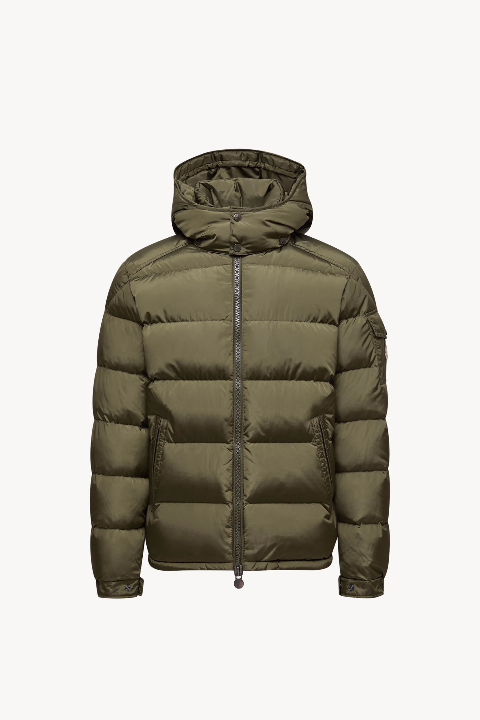 Moncler Maya Hooded Short Down Jacket Men Olive Green Moncler 2